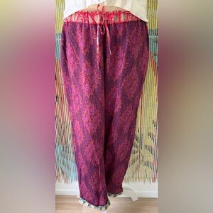 Sundance Purple & Pink Floral Boho Pants